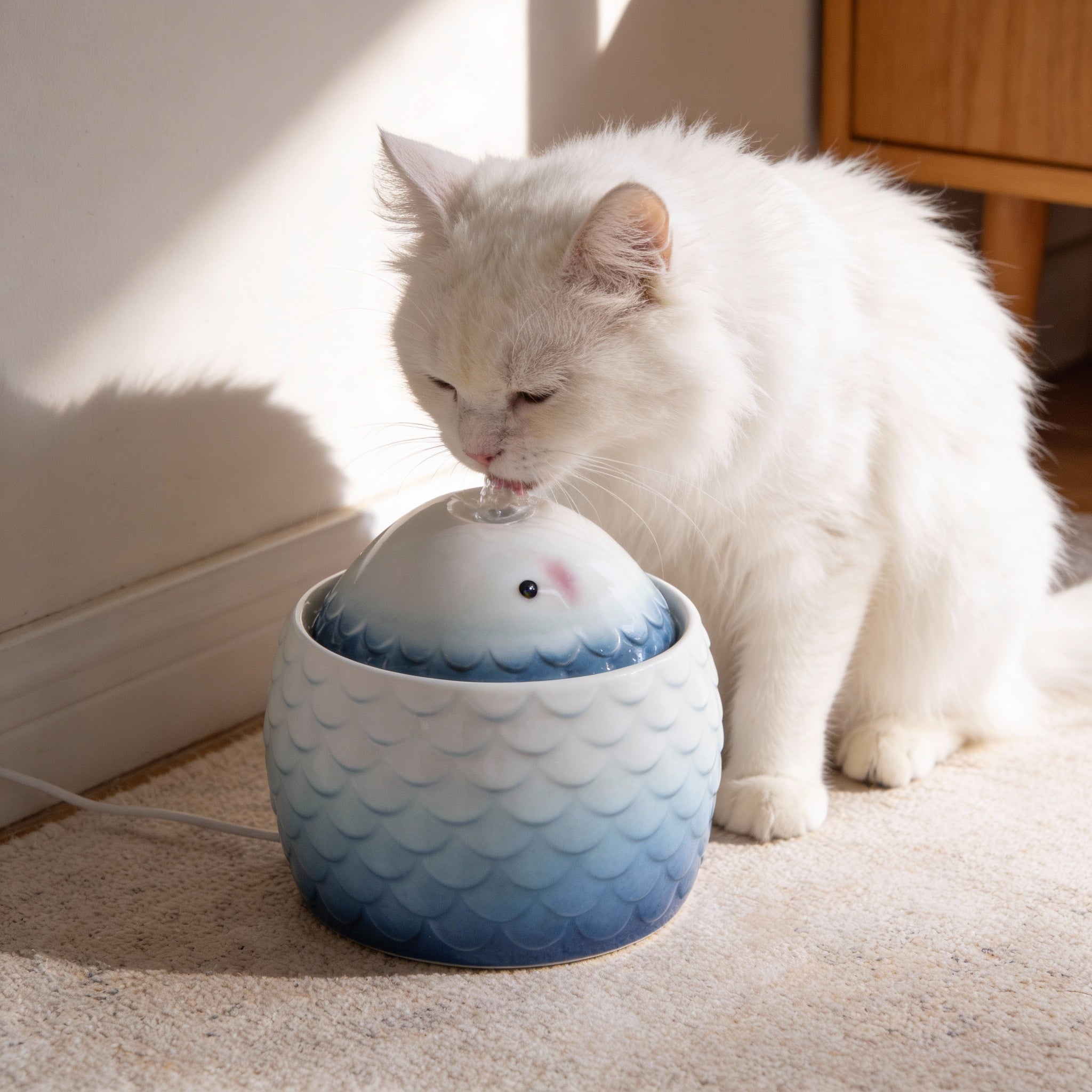 Koi - Ceramic Pet Water Fountain